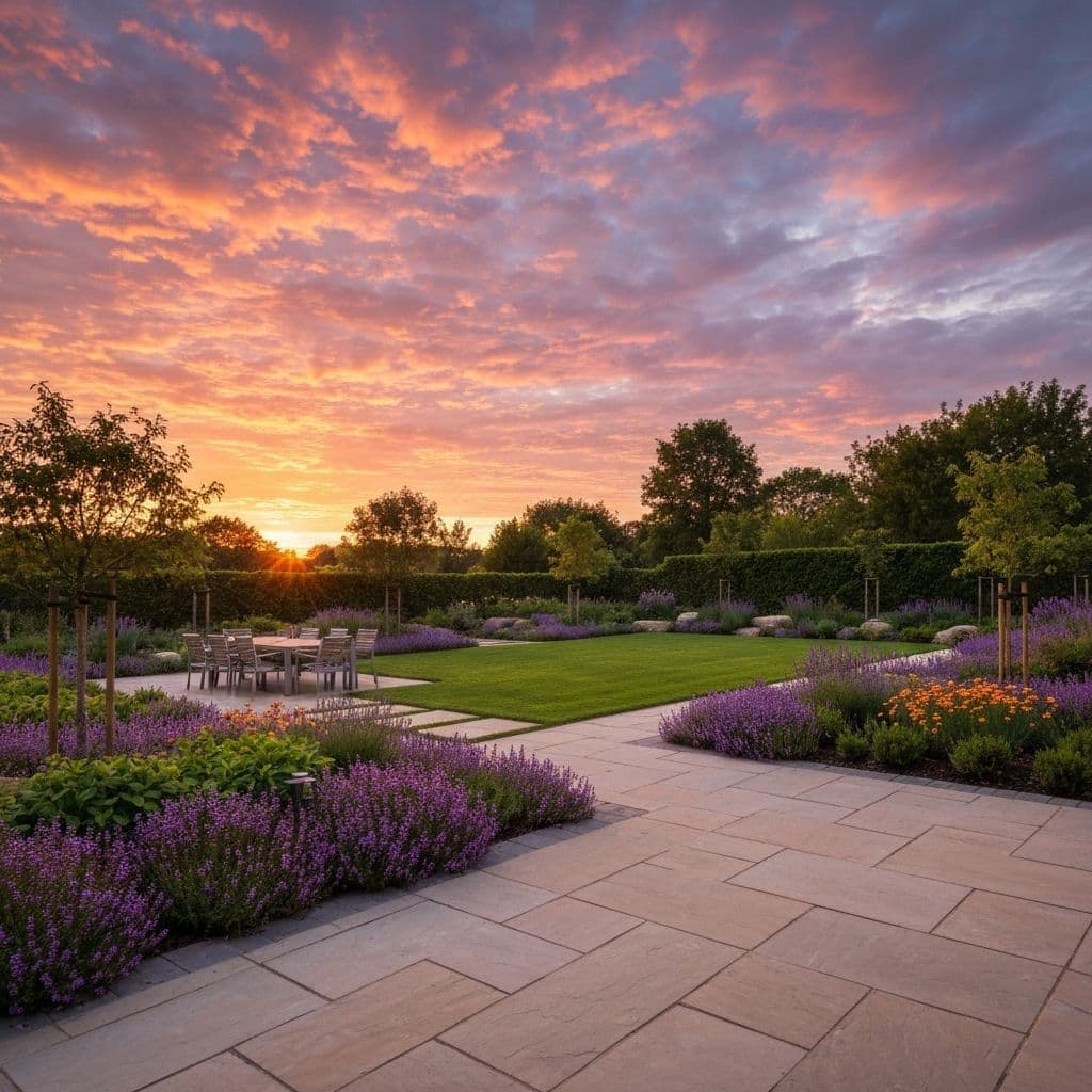 Beautiful professionally landscaped backyard